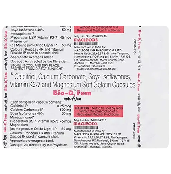 bio d3 fem capsule 15's